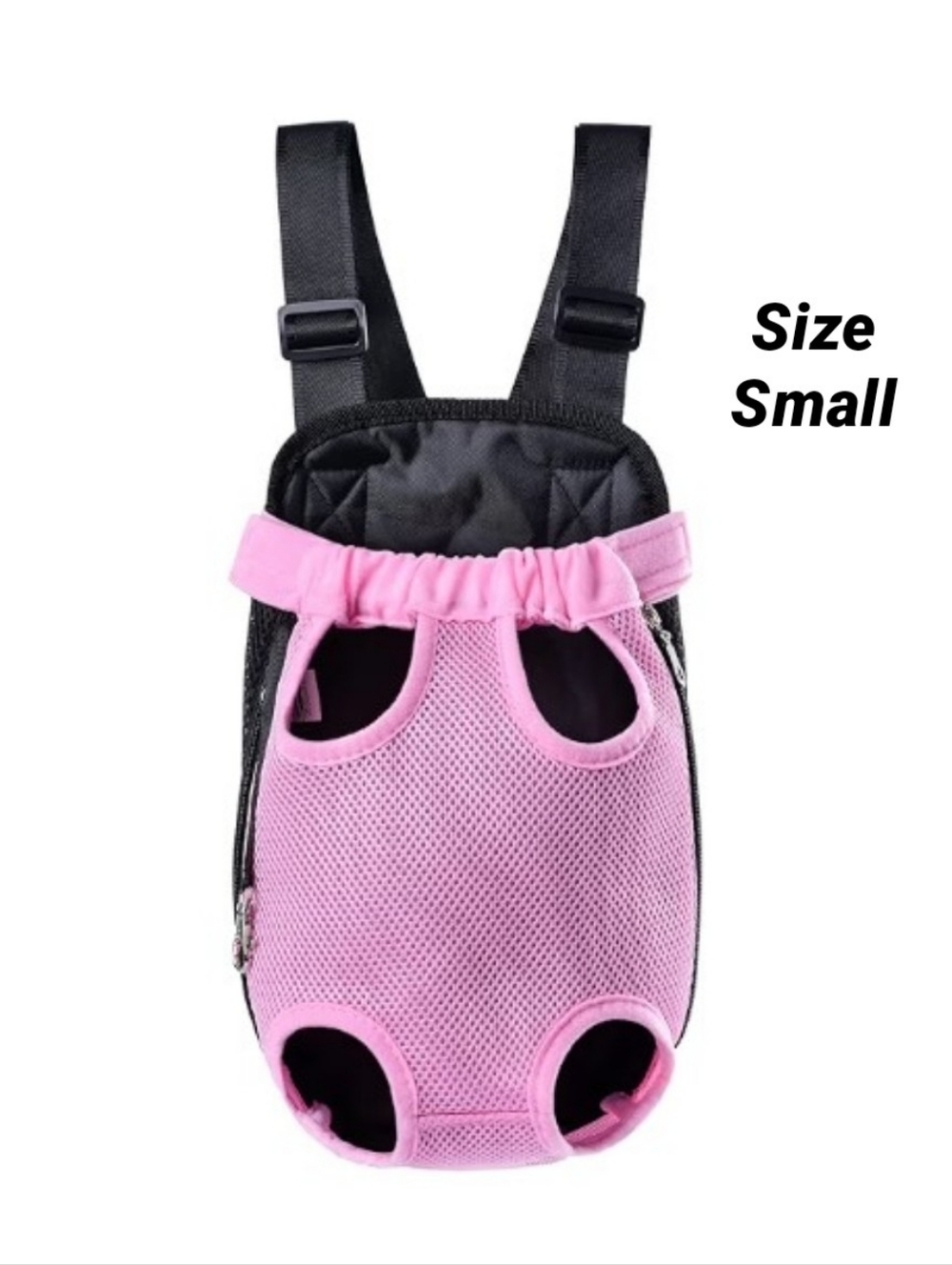 Light Pink And Black Small Dog Backpack Carrier Fits 3.5 to 4.5 Pound Dogs NEW